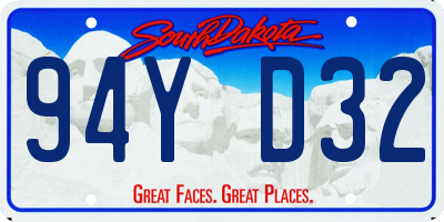 SD license plate 94YD32
