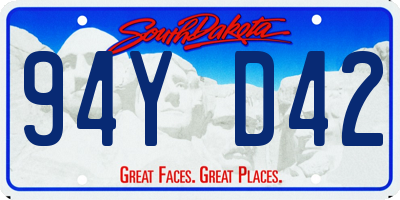 SD license plate 94YD42