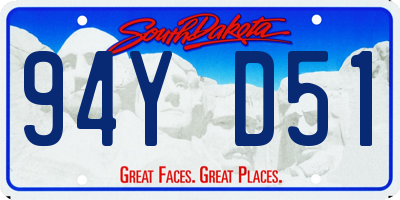 SD license plate 94YD51