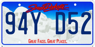 SD license plate 94YD52