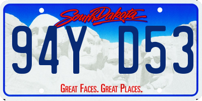 SD license plate 94YD53