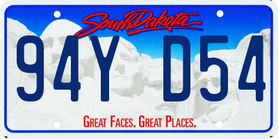 SD license plate 94YD54
