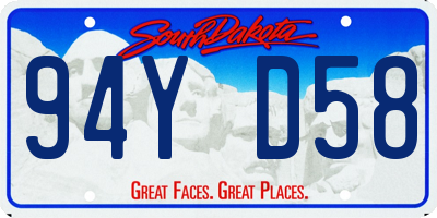 SD license plate 94YD58