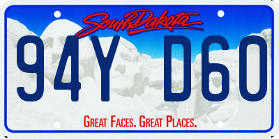SD license plate 94YD60