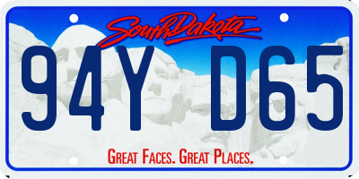 SD license plate 94YD65