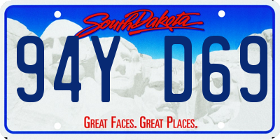 SD license plate 94YD69
