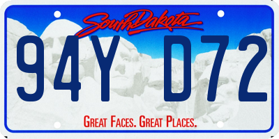 SD license plate 94YD72