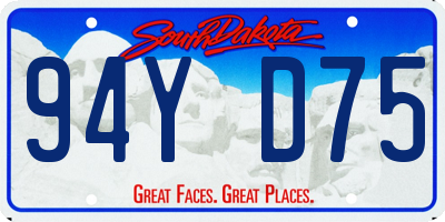 SD license plate 94YD75