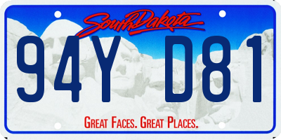 SD license plate 94YD81