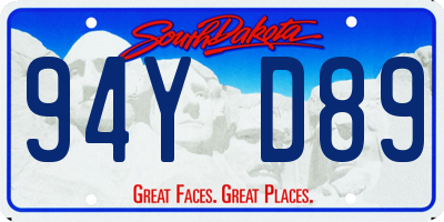 SD license plate 94YD89