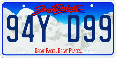 SD license plate 94YD99