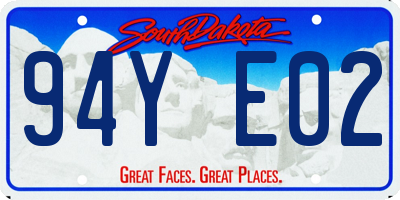 SD license plate 94YE02