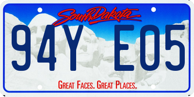 SD license plate 94YE05
