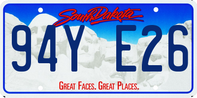 SD license plate 94YE26