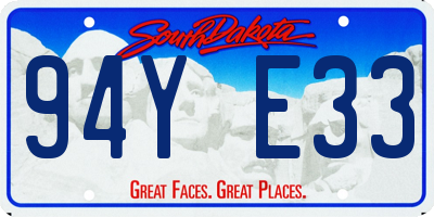 SD license plate 94YE33