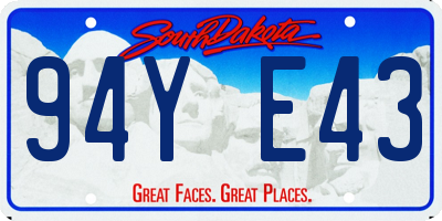 SD license plate 94YE43
