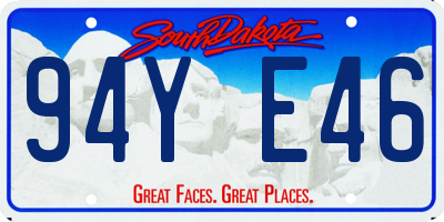 SD license plate 94YE46