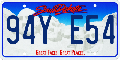 SD license plate 94YE54