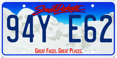 SD license plate 94YE62