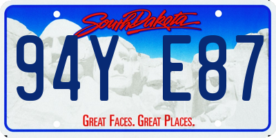 SD license plate 94YE87