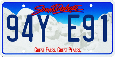 SD license plate 94YE91