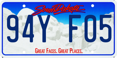 SD license plate 94YF05