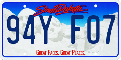 SD license plate 94YF07