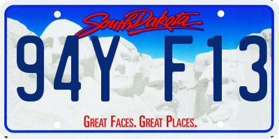 SD license plate 94YF13
