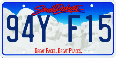 SD license plate 94YF15