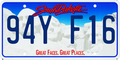 SD license plate 94YF16