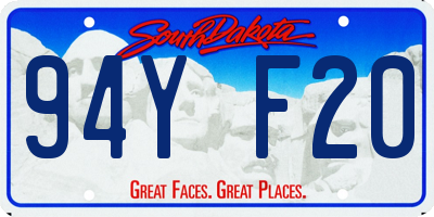 SD license plate 94YF20