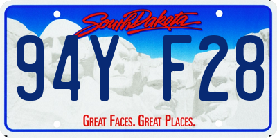 SD license plate 94YF28