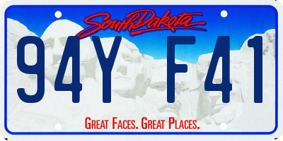 SD license plate 94YF41
