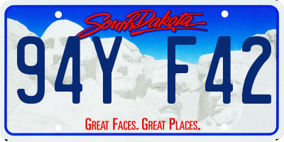 SD license plate 94YF42