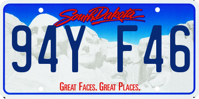 SD license plate 94YF46