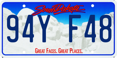 SD license plate 94YF48