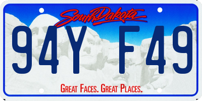 SD license plate 94YF49