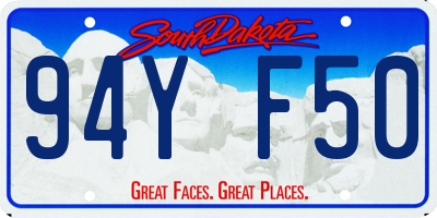 SD license plate 94YF50