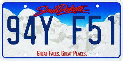 SD license plate 94YF51
