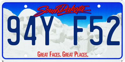 SD license plate 94YF52