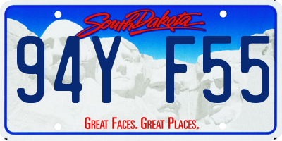 SD license plate 94YF55