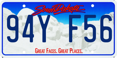 SD license plate 94YF56