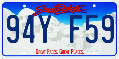 SD license plate 94YF59