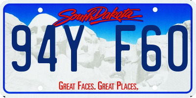 SD license plate 94YF60
