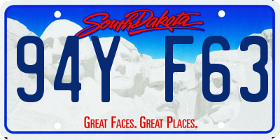 SD license plate 94YF63