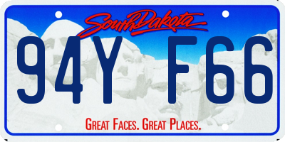 SD license plate 94YF66