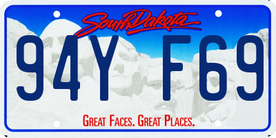 SD license plate 94YF69