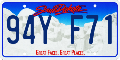 SD license plate 94YF71