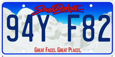 SD license plate 94YF82