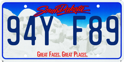SD license plate 94YF89